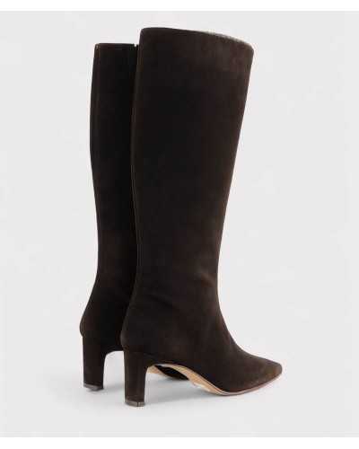 botas JONI serraje moca, vista trasera completa