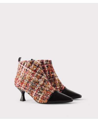 botines Joni tweed conjunto, diseño estilo Chanel moderno