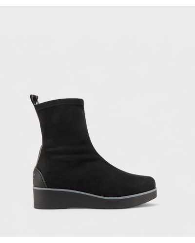 botín Burano negro lateral – tejido elástico repelente al agua