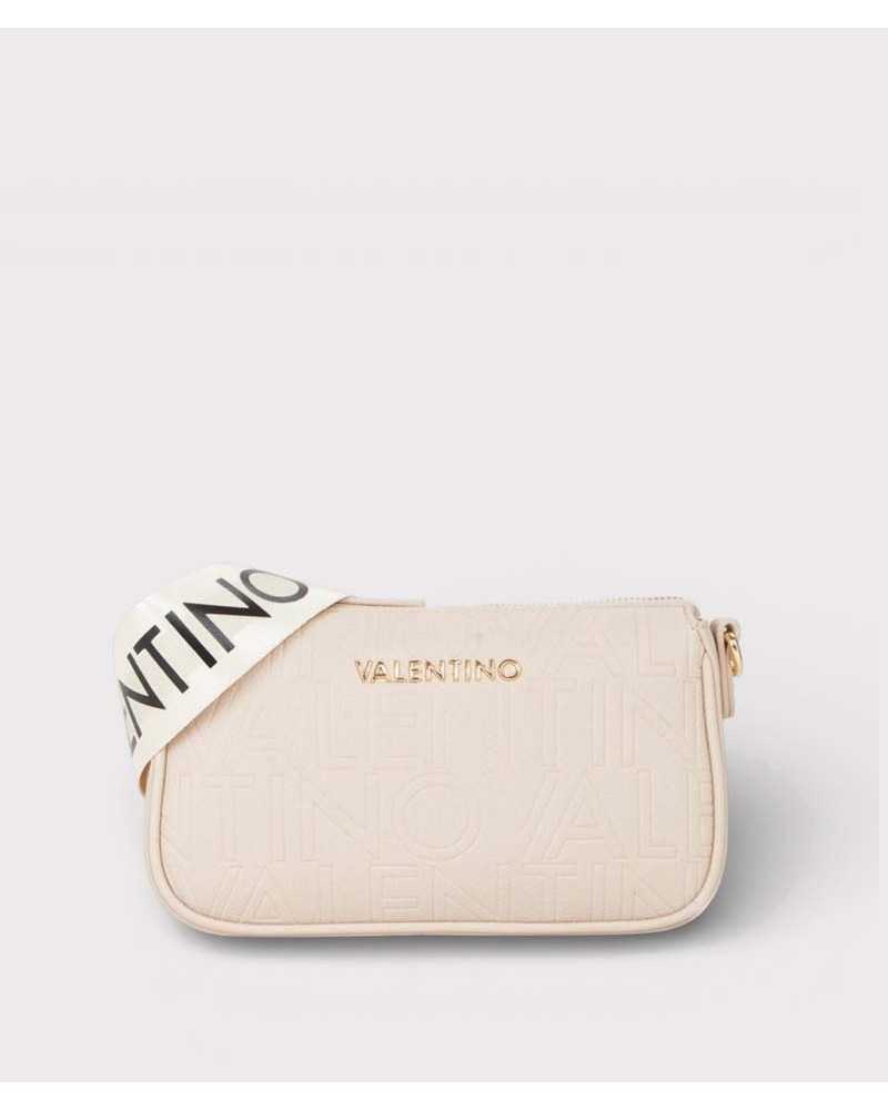 Valentino bolso bandolera beige vista frontal