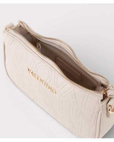 Valentino bolso bandolera beige interior con cremallera