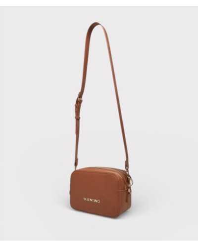 Valentino bandolera marrón vista lateral con correa