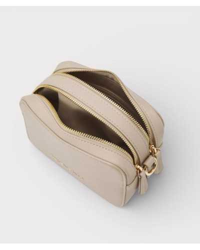 Valentino bandolera beige interior con doble compartimento