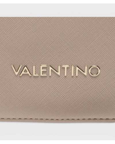 Valentino bandolera beige detalle logo dorado