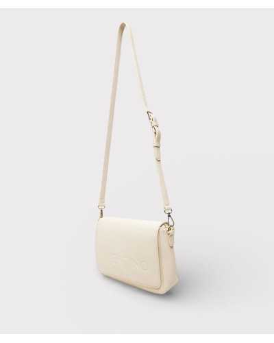 Valentino bandolera beige Foxy vista lateral con correa puesta