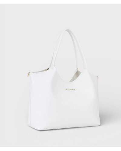 Valentino Bags bolso shopper blanco Aleksandra vista lateral perfil estructura rígida