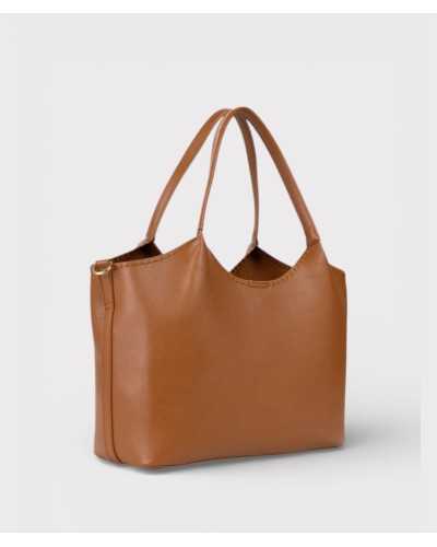 Valentino Bags bolso shopper marrón Aleksandra vista trasera perfil y estructura