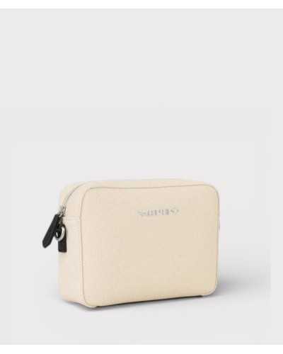 Valentino Bags bolso bandolera beige Alexia Summer vista lateral izquierda cremallera plata