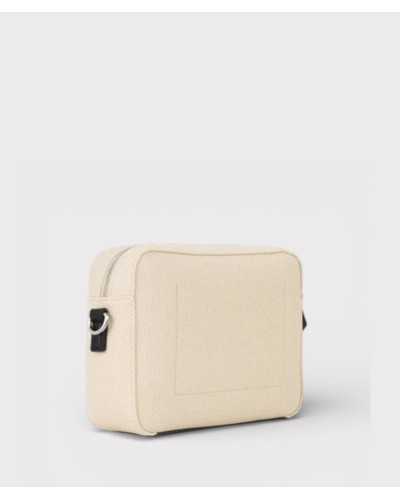 Valentino Bags bolso bandolera beige Alexia Summer vista trasera textura lona diagonal