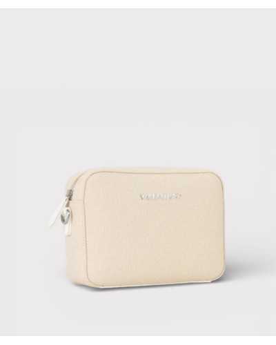 Valentino Bags bolso bandolera beige Alexia Summer lateral izquierdo cremallera plata