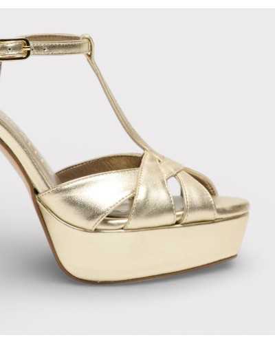 sandalias pedro miralles platino detalle plataforma