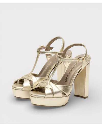sandalias pedro miralles platino lateral piel