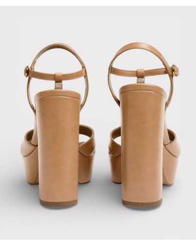 sandalias pedro miralles marron trasera piel
