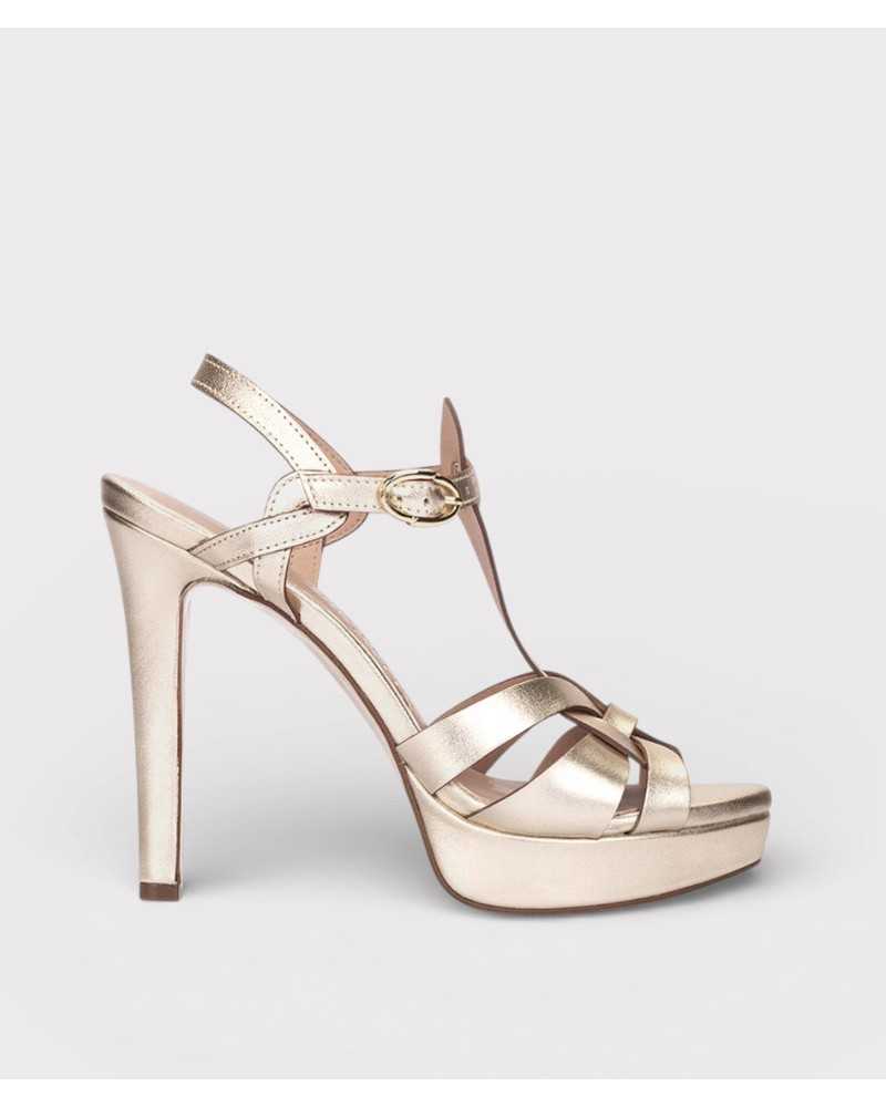 sandalias Pedro Miralles platino lateral piel metalizada sandalias Pedro Miralles platino lateral piel metalizada