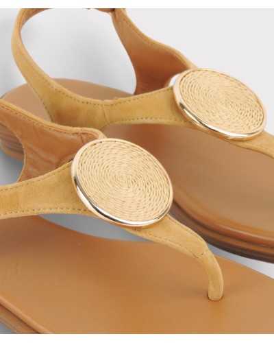 sandalias noa harmon siren cuero detalle adorno circular