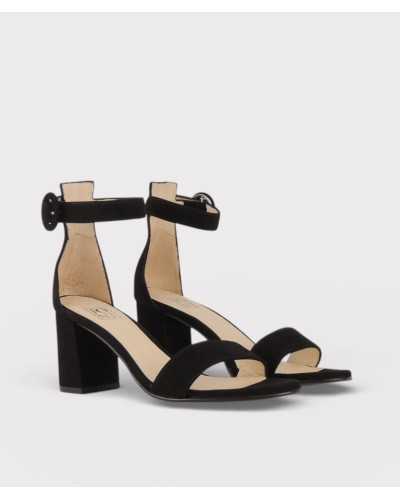 sandalias joni negro ante frontal par tacón ancho