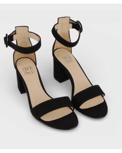 sandalias joni negro ante vista superior plantilla gel