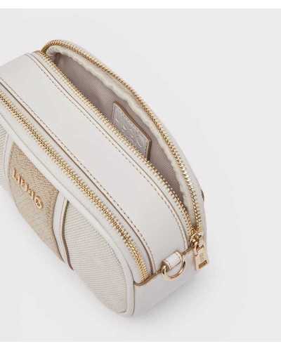 Interior bolso bandolera Liu Jo beige con compartimento y bolsillo