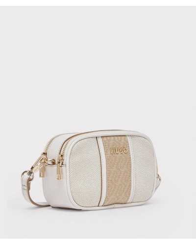 Bolso bandolera Liu Jo beige perfil lateral con correa ajustable