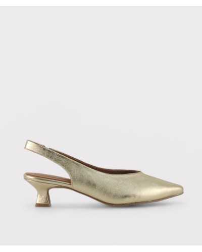 slingback Divina Martina Marina dorado lateral piel oro champán
