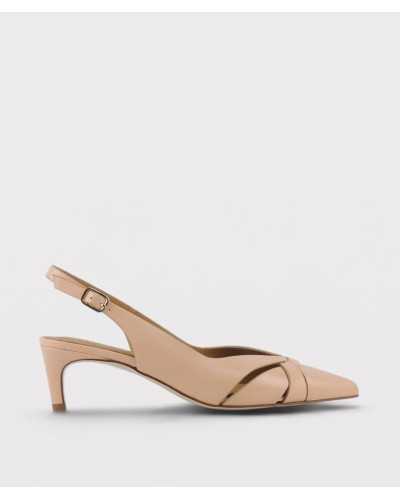 slingback Pedro Miralles Rasines nude lateral tacón kitten piel