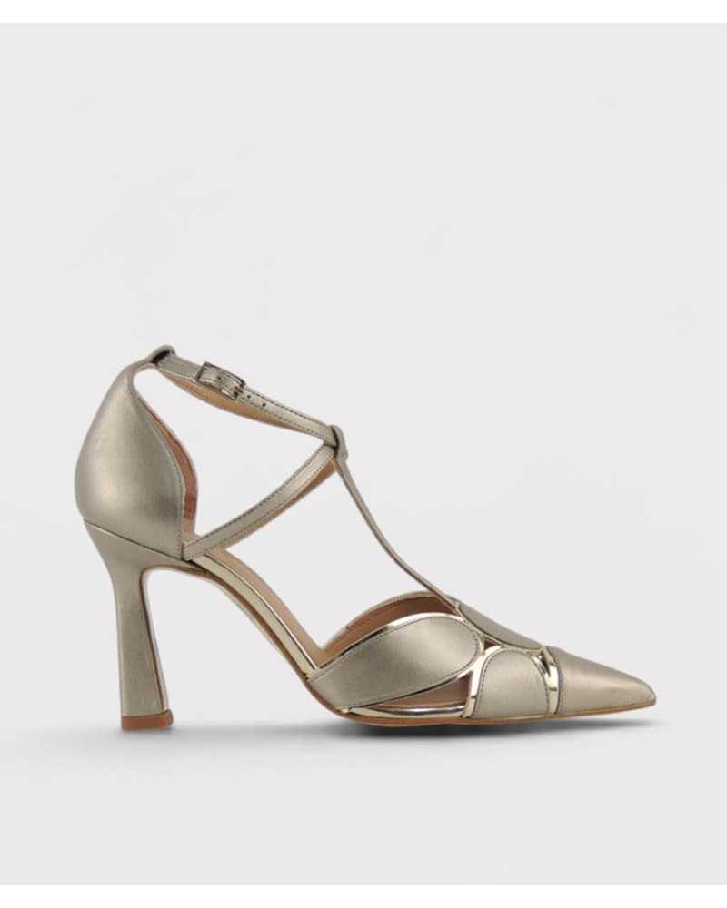 zapatos de fiesta Ezzio Cassiopea dorado piel vista lateral