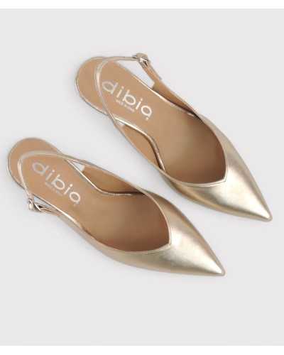 zapatos Dibia rose gold piel plantilla interior vista superior made in Spain