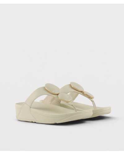 Sandalias FitFlop Lulu Marbled-Stone beige vista frontal par