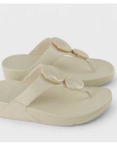 FitFlop Lulu Marbled-Stone detalle piedras efecto mármol correa beige