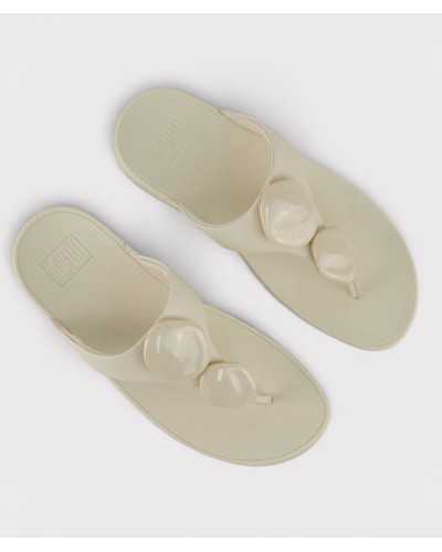 Sandalias FitFlop Lulu Marbled-Stone beige vista superior par
