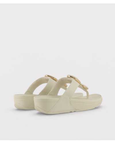 Sandalias FitFlop Lulu Marbled-Stone beige vista trasera entresuela