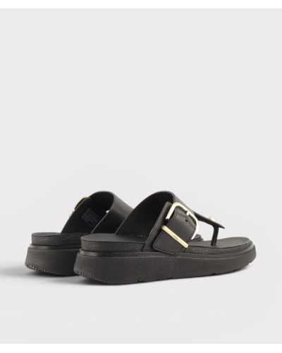 Sandalias FitFlop Gen-FF Buckle negras vista trasera suela chunky negra