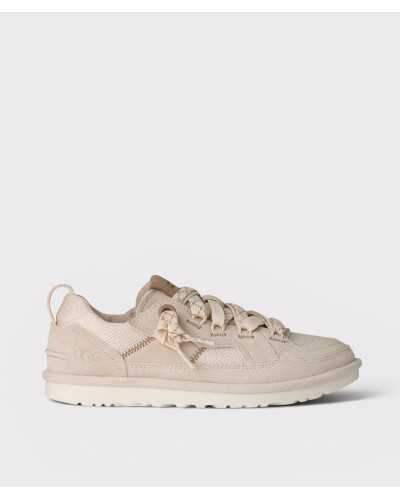 sneaker UGG Minimel cream suede recycled fabric lateral