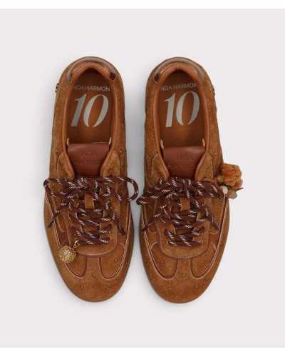 Vista superior de las sneakers Noa Harmon TEN con plantilla y cordones jaspeados