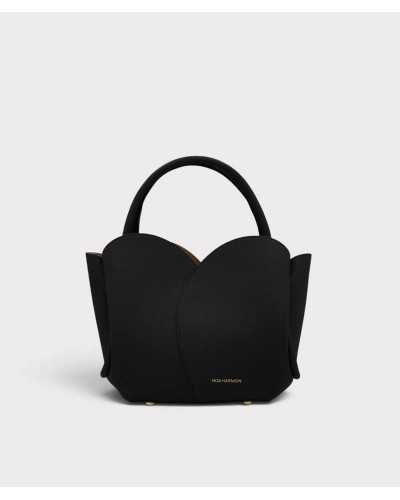 Bolso Roselle de Noa Harmon en piel sintética negra, vista frontal con asa de mano