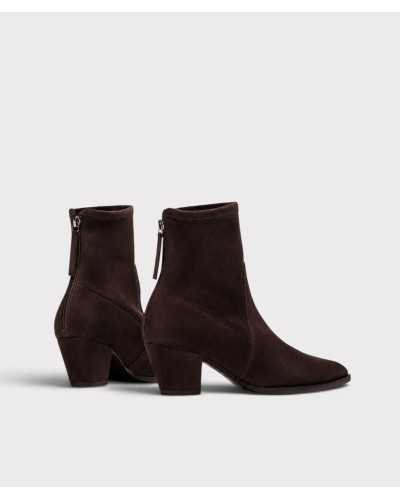 Parte trasera del par de botines Unisa Lotus con cremallera de arriba abajo