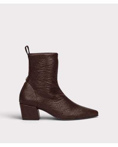 Botín cowboy elástico Pedro Miralles Reznos en marrón chocolate, vista lateral