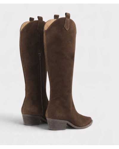 Tacón cubano de 4,5 cm de la bota cowboy alta Joni
