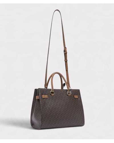 Bolso tote Liu Jo marrón colgado de su correa regulable