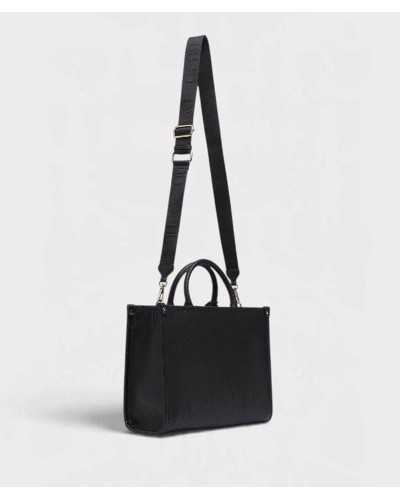 Bolso tote Liu Jo negro colgado de su correa ancha de tejido