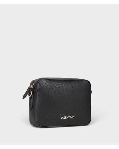 Bolso bandolera Brixton negro en tres cuartos, formato camera bag